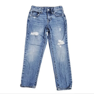 Old Navy Kids Girl's High Rise O.G. Straight Distressed Jeans 7